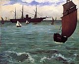 Famous Boat Paintings - Fishing Boat Coming in Before the Wind